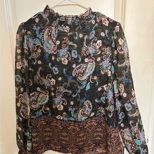 Fig and Flower Floral Paisley Women's Blouse